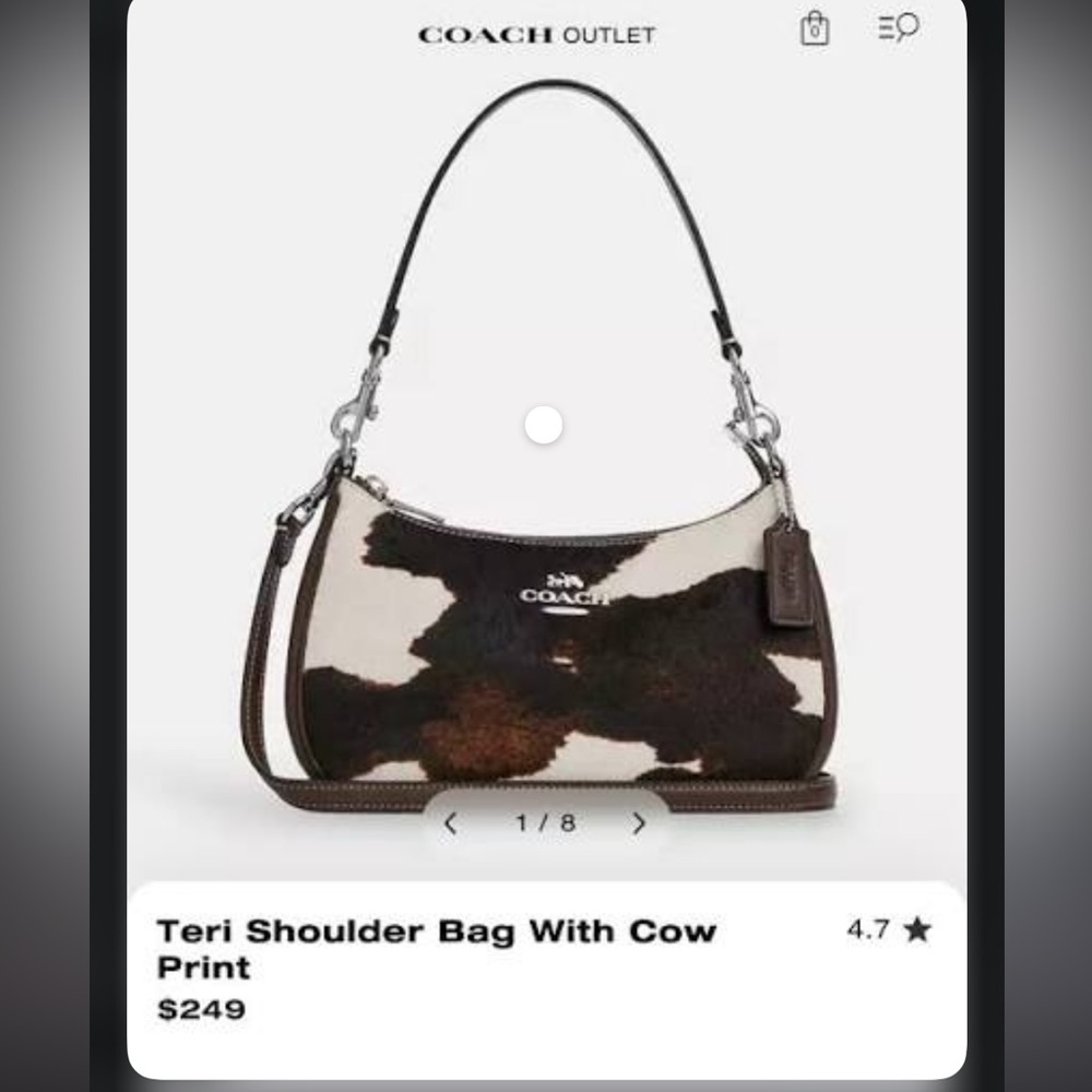 Coach Cowhide Teri Shoulder Bag